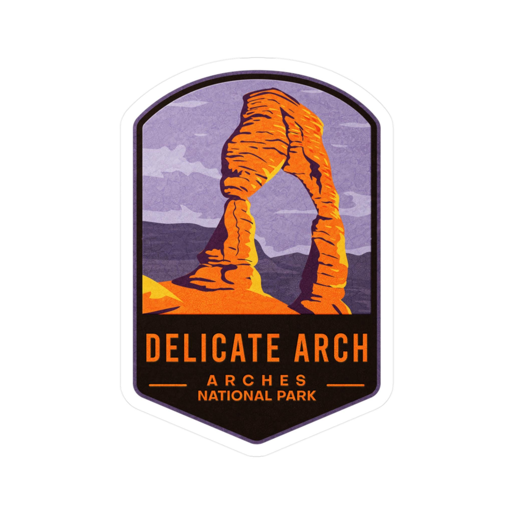 Sticker voiture Parc national des Arches : arche délicate