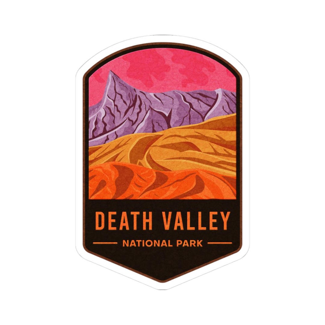 Valley Signs Sticker Death Valley National Park Sticker: Retro WPA Style Hiking Decal - Etsy