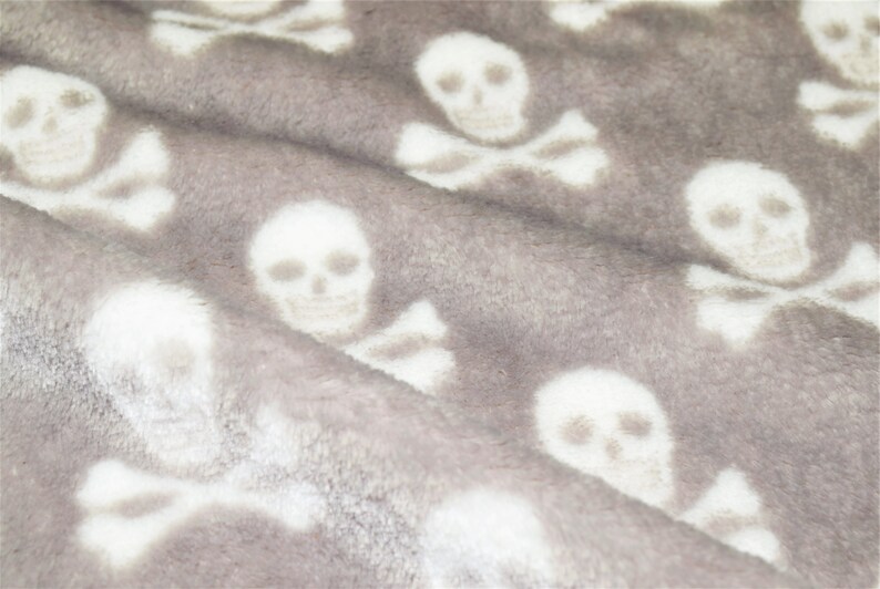 Skulls Cuddle Fleece FG-FL-050 148cm Wide High Quality Printed Fabric Weight 240gsm
