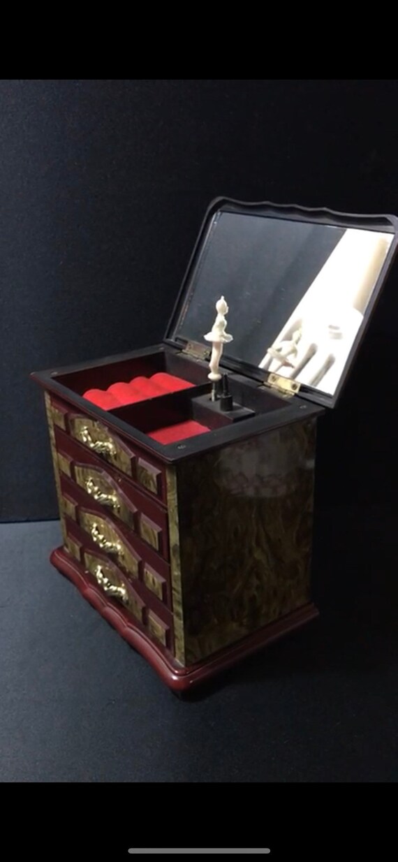 Vintage Ballerina Jewelery Box, Retro Music Box