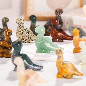 2.5 Inches small Dinosaur Home Decor,Healing Chakra Crystal Decor,Gemstone Carving Dinosaur,Longneck Dinosaur,For Her Gift Decor,Wholesale .