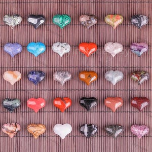 53 Kinds of Gemstone Heart,Energy Chakra Crystal Heart ,Polished Heart,Healing crystal ,Puffy Heart,Crystal Heart, Pocket Crystal,Wholesale.
