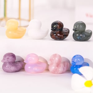 Cute Mini Crystal Duck, Hand-carved little duck decor, Healing crystal,Crystal Pet ,Toddler Toys,Carving Animal ,Mineral Specimen,Wholesale.