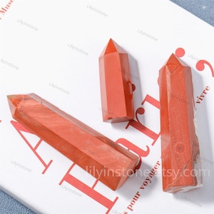 Red Jasper Crystal Tower ,Polished Quartz Points ,Crystal Wand, Home Decor ,Healing Crystal, Mineral Specimen, Crystal Gifts ,Root chakra.