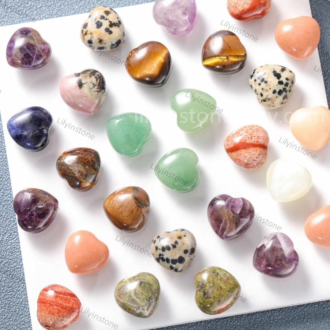 0.6Inch Crystal Mini-Heart,Heart Gemstone, Rose Quartz Heart ,Pocket Stone,Carved Gemstone,Heart Healing Stone,Heart Shaped Stone,Love Stone