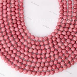 Rhodonite Bracelet beads ,Genuine Crystal Loose beads,Healing crystal Beaded Gemstone beads ,6mm/8mm/10mm Round beads, Quartz beads,For Gift