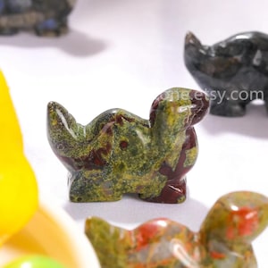 Mini Crystal Dinosaur Figurine, Home Decor, Healing Chakra Crystal Decor,Handmade Carved Gemstone Dinosaur,For Her Gift Decor,Crystal Decor.