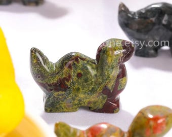 Mini Crystal Dinosaur Figurine, Home Decor, Healing Chakra Crystal Decor,Handmade Carved Gemstone Dinosaur,For Her Gift Decor,Crystal Decor.
