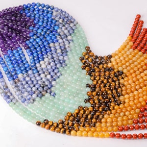 Rainbow Crystal beads,7 Chakra crystal ,Bracelet beads ,Healing Crystal ,Round Beads ,Crystal Jewelry beads ,Gemstone beads ,Crystal Chakra.
