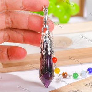 Natural Quartz Crystal Pendulum,Spirit Pendulum,Divination,Boho Style Point Pendulum,Crystal Pendulum, Balance Meditation,Crystal Healing.