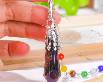 Natürliches Quarzkristallpendel, Geistpendel, Weissagung, Boho-Stil-Punktpendel, Kristallpendel, Balance-Meditation, Kristallheilung.