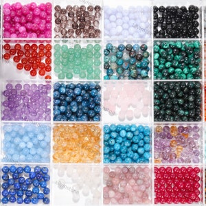 Genuine Crystal Round Beads Healing Energy Loose Beads For Jewelry ,Bulk 8mm Spacer Beads Lot For Jewelry Making DIY Bracelet Findings .