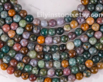 Indian agate beads ,Natural Gemstone beads ,Healing Crystal, 6mm/8mm/10mm Smooth Round Gemstone beads ,For Jewelry Making .