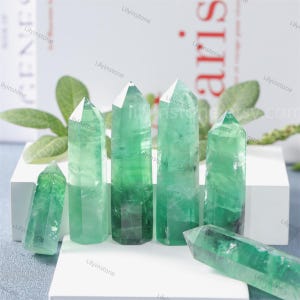 2-4 Inches ,Smooth Green Fluorite Point ,Fluorite Tower ,Healing Crystal ,Fluorite Decor ,Natural Fluorite Gemstone Obelisk Tower,Room Decor