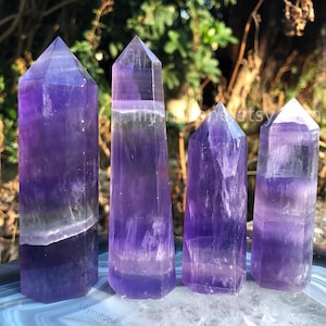 Approx 2-4 inches Fluorite Point Natural Rainbow Fluorite Tower Fluorite Obelisk Crystal Obelisk Wand Healing Crystal Wholesale