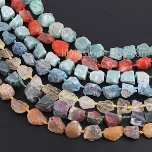 Organic Matte Rough Raw Unpolished Natural Nugget Beads, Freeform Semi-precious stone, Crystal Nugget Chunky Beads, Gemstone Nuggets