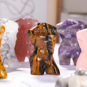 2 Inches ,Hand Carved Gemstone Male Model Body,Quartz model,Crystal Figurine, Quartz Crystal Model,Home Decor,Reiki Healing ,Crystal Gift .