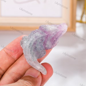 Mini-Fat-Krokodil-Skulptur-Quarzkristall, Krokodil-Möbeldekoration, Taschenkristall, geschnitzter Edelstein, Steinkrokodil, Großhandel.