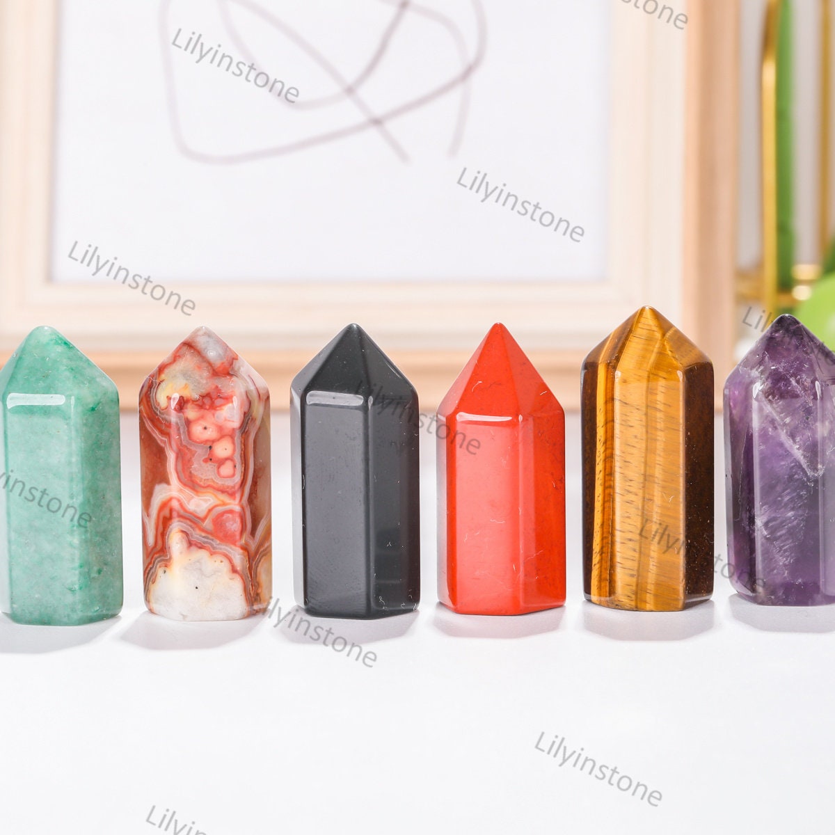 天然石 ミニミニポイントタワー 1.5inch, Quartz Crystal Tower, Natural Gemstone Mini Point, Quartz