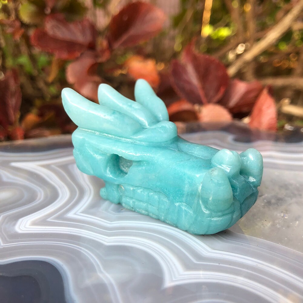 2inch Hand Carved Dragon Head Supply Healing Crystals Natural Etsy