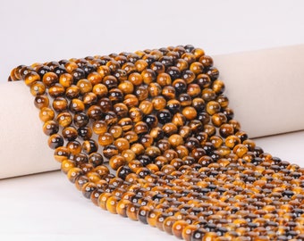 Natural Tiger eye Bracelet Loose beads ,Bracelet beads ,Healing Crystal ,Round beads Gemstone beads ,Crystal jewelry beads For Gifts .