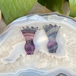 Pineapples Shape Rainbow Fluorite,Small Decoration Supply,Small Ornament Rainbow Fluorite Gemstones,Rainbow Fluorite Flakes. Small Quantity.