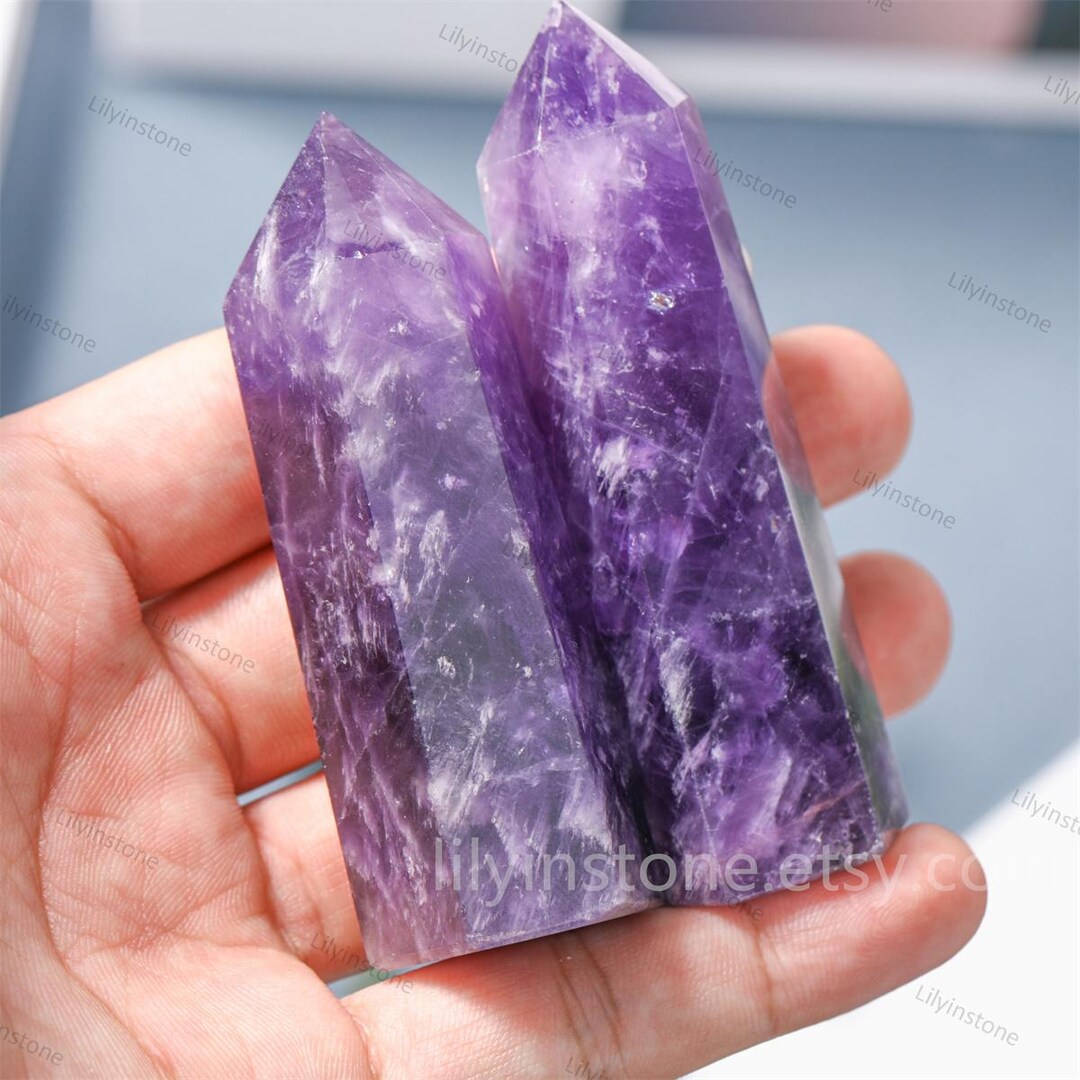 2.5～4インチ、天然ダークアメジストタワー、卸売アメジストポイント