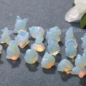 Mini Opalite Crystal Figurine ,Home decor ,Opalite duck ,Opalite Snowman ,Opalite Penguin ,Opalite rabbbit ,Opalite Yoga model ,Opalite Palm