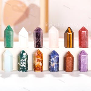 1.5インチ、クォーツクリスタルタワー、天然宝石ミニポイント、クォーツタワー、ヒーリングクリスタル、レイキ、エネルギークリスタル、瞑想、保護。