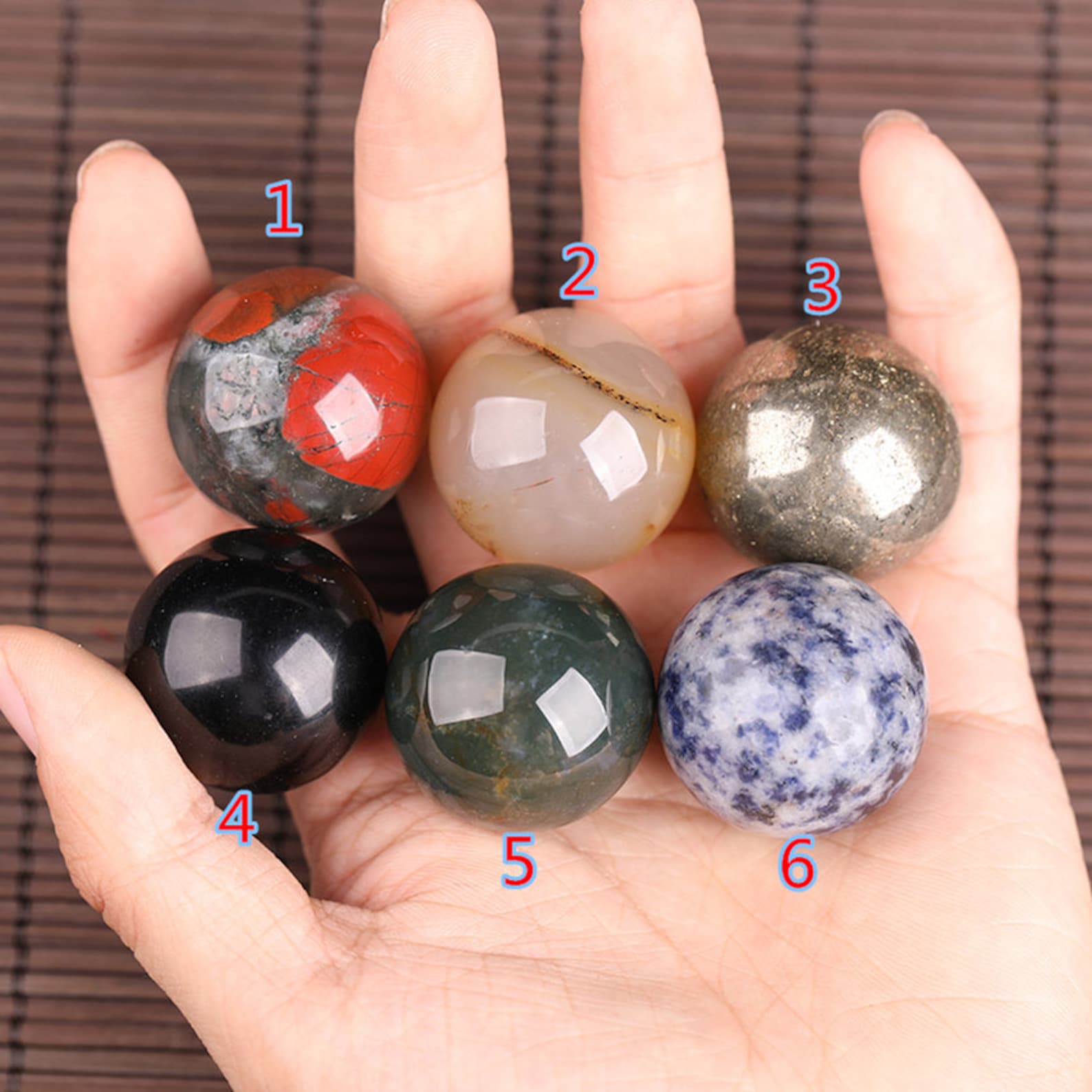 30mm Big Crystal Sphere Ballgemstone Ballcrystal Ballstone - Etsy