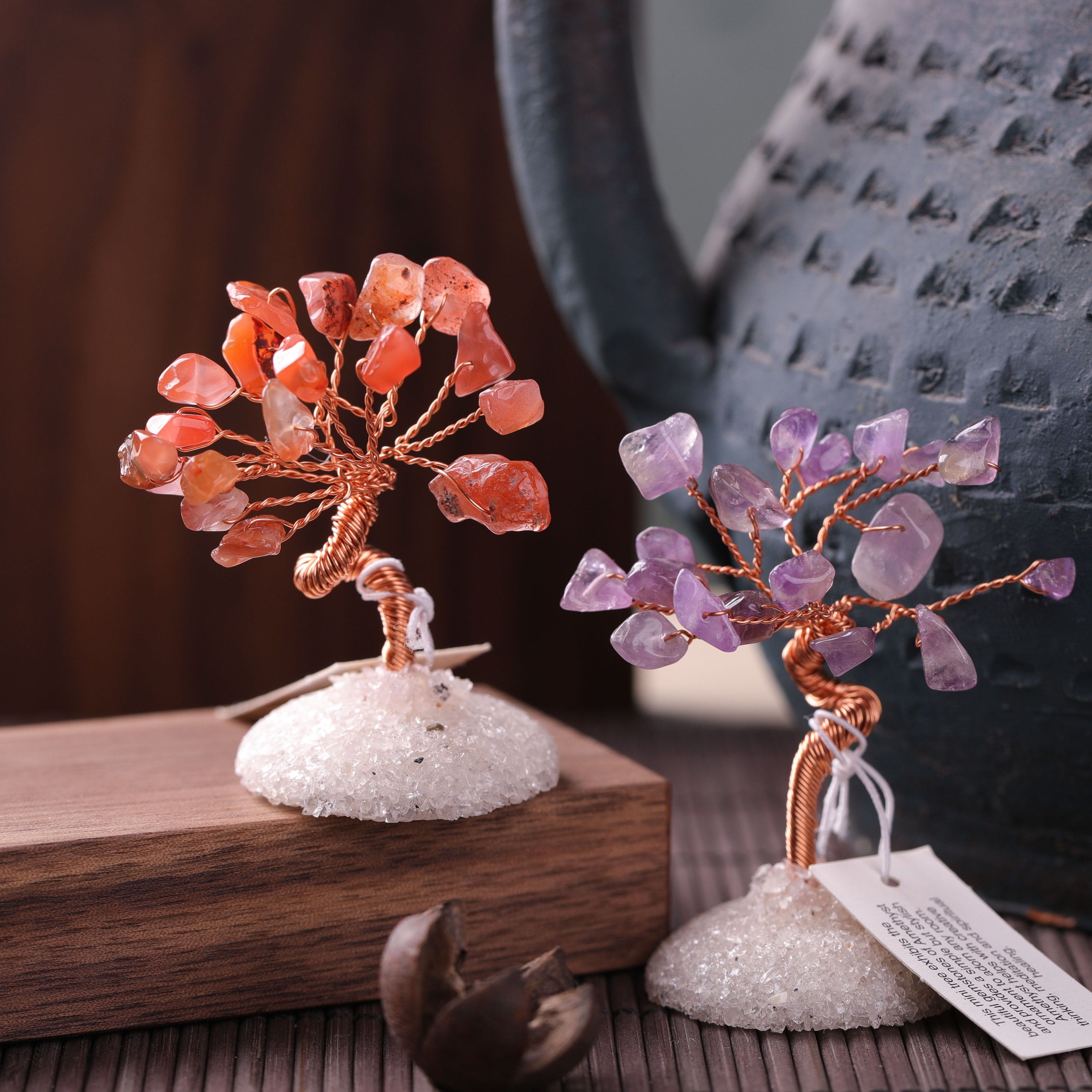 Mini Crystal Tree Healing Crystal Tumble Stone Tree Of Life Gemstones