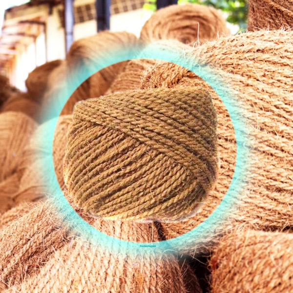 Sri Lanka 100% eco friendly Coconut Coir rope 100m | Natural Organic Handmade Fibre Husk For Twisted Making Toys Crafts House Hanging Toy