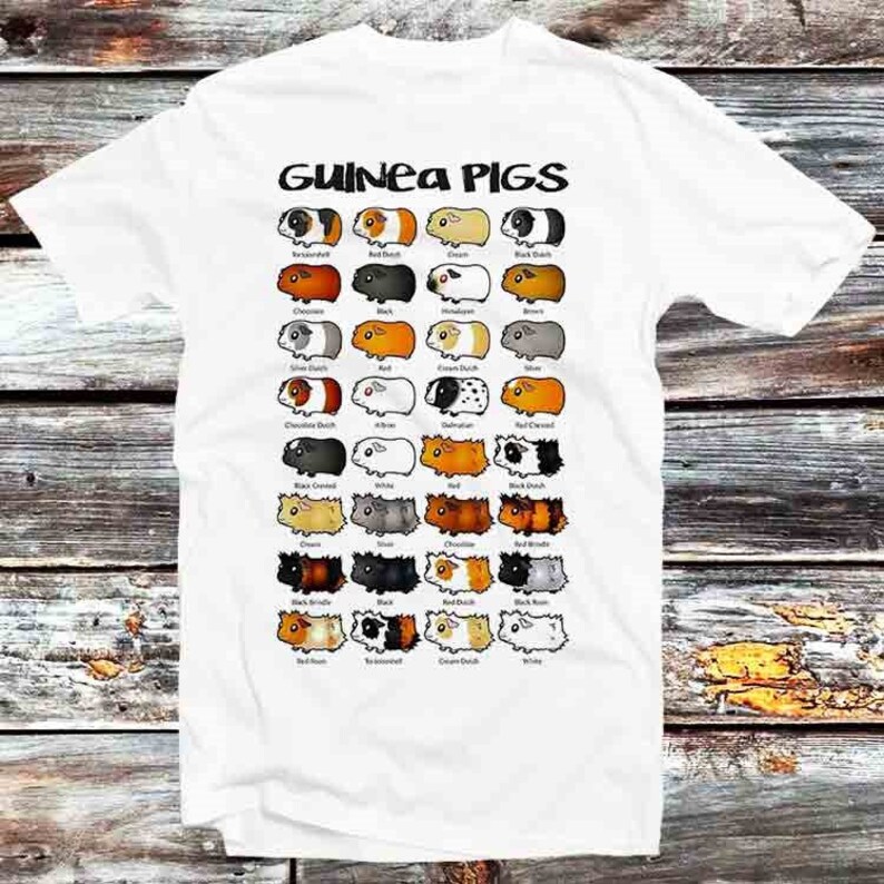 Breeds Name List Types of Guinea Pigs T Shirt Vintage Retro Etsy UK
