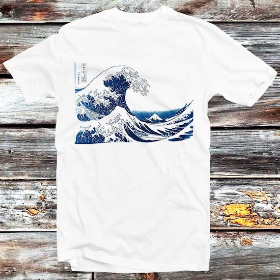 Surfing Hokusai Artist Great Wave Art Heartbeat T Shirt Surfing Hokusai Artist Great Wave Art Heartbeat T Shirt