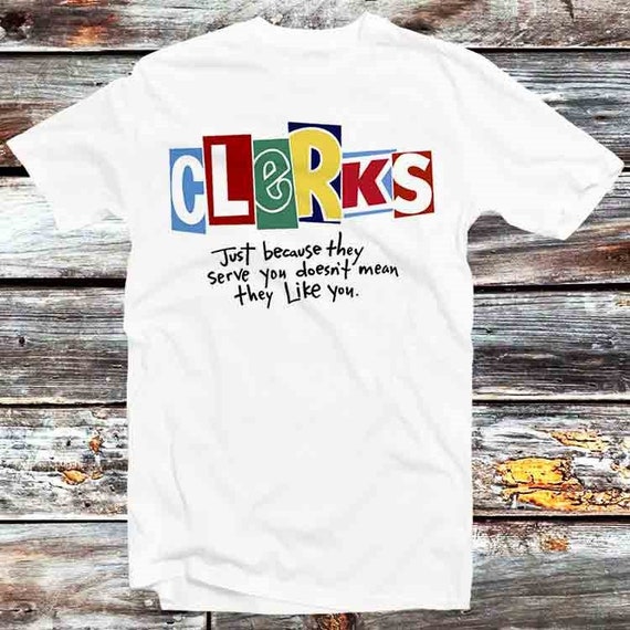 Clerks Comedy Film 90s Cult Movie T Shirt Vintage Retro Cool Gift Mens Womens Unisex Cartoon Anime Top Tee B574