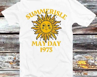 Summerisle Festival Inspirado en The Wicker Man Film Horror Camiseta Vintage Retro Regalo Hombres Mujeres Unisex Dibujos animados Anime Top Tee B886