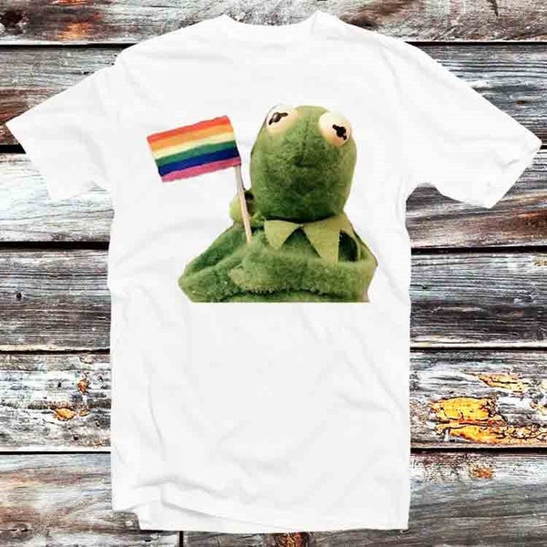 Pride Flag Frog Toad Proud Gay Lesbian LGBT T Shirt Vintage Retro Cool Gift Mens Womens Unisex Cartoon Anime Top Tee B865
