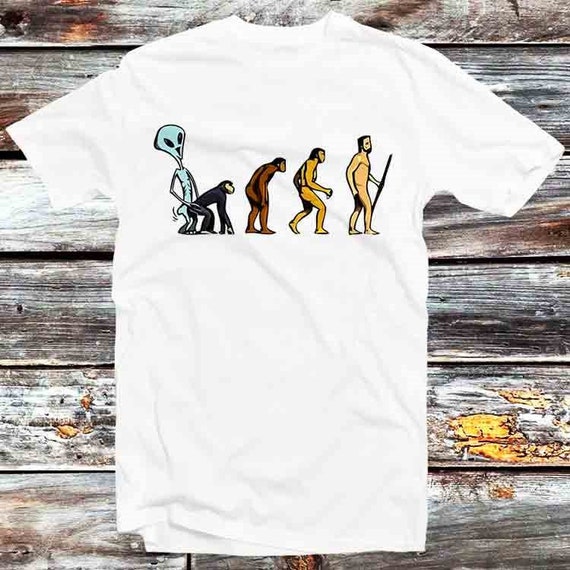 Human Evolution T-Shirt I Want To Believe Alien And Ufo Tee Human Evolution T-Shirt I Want To Believe Alien And Ufo Tee