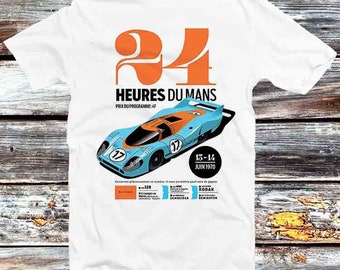 24 Hours of Le Mans GT40 T Shirt Vintage Retro Gift Unisex Cartoon Anime Top Tee B1412