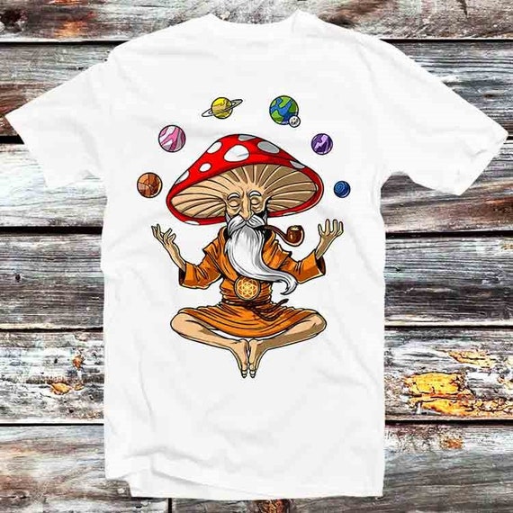 Yoga Shirt. Retro Style Meditation T-Shirt Yoga Shirt. Retro Style Meditation T-Shirt