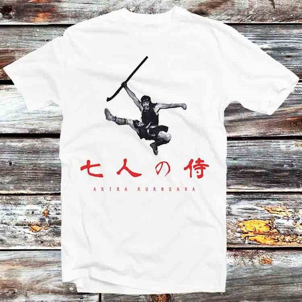 Seven Samurai Akira Kurosawa Japanese Movie T Shirt Vintage Retro Cool Gift Mens Womens Unisex Cartoon Anime Top Tee B1002