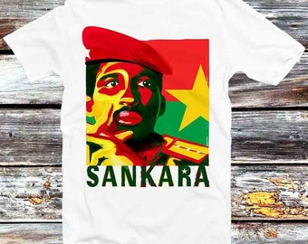 Thomas Sankara African Marxist Revolutionary Cartoon T Shirt Vintage Retro Cool Gift Mens Womens Unisex Cartoon Anime Top Tee B915