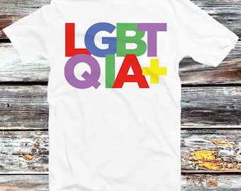 LGBTQIA+ Pride Support Gay Lesbian Proud T Shirt Vintage Retro Meme Gift Unisex Anime Manga Top Tee B1371