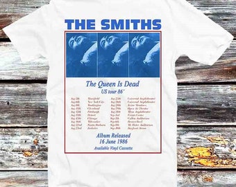 The Smiths Us Tour 86 Queen Is Dead T Shirt Vintage Retro Cool Gift Mens Womens Unisex Cartoon Anime Top Tee B911