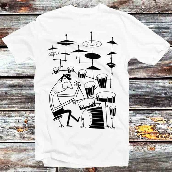 Vintage Retro Drummer T-Shirt Drumming Drums Cool Gift Vintage Retro Drummer T-Shirt Drumming Drums Cool Gift