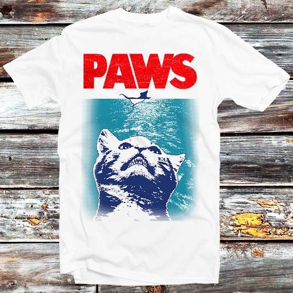 Paws Jaws Funny Cat T-Shirt Flerken Funshirt Fun Kitten Kitty Katze Limited Edition Hai Pet Lover Top Tee B161