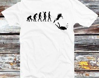[New Era]★SUMMER BORN TO DIVE T-SHIRTS Evolution of Scuba Diving Born to Dive T Shirt Top Design