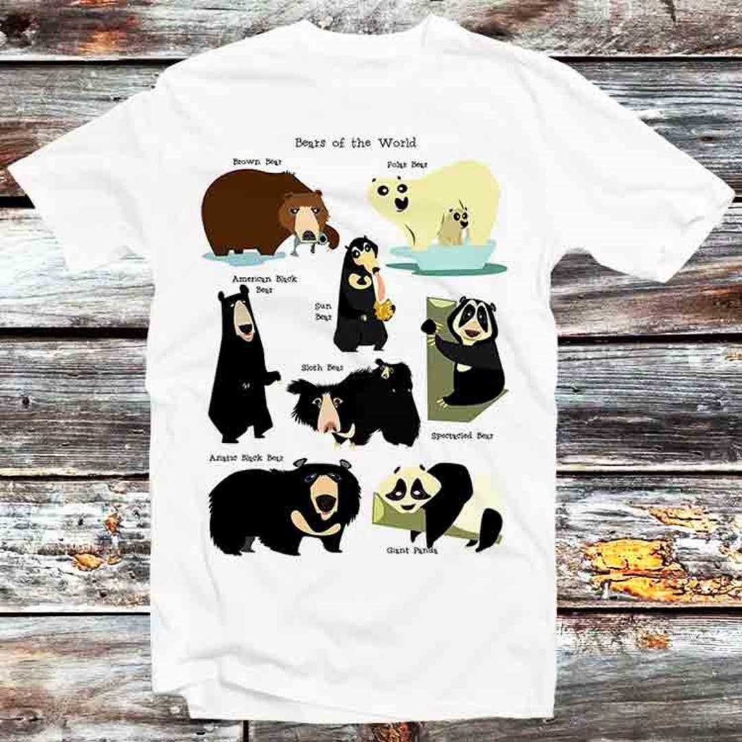 Bears Names List of the World T Shirt Vintage Retro Cool Gift - Etsy