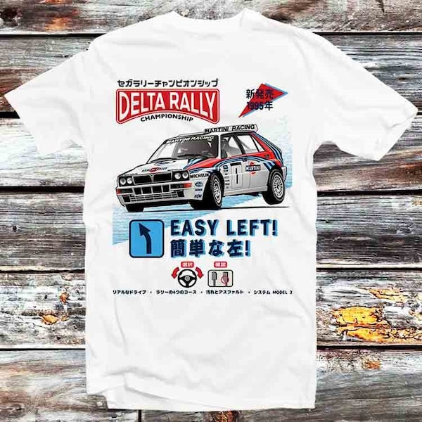 Martini Racing Delta Rally Arcade T Shirt Vintage Retro Gift Unisex Cartoon Anime Top Tee B1401