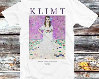 Gustav Klimt Exhibition Mäda Primavesi Met Museum T Shirt Vintage Retro Meme Gift Unisex Anime Manga Top Tee B1367